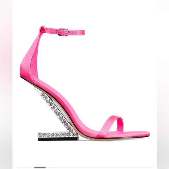 Pink Strappy Heeled Sandals - Picture 1 of 9